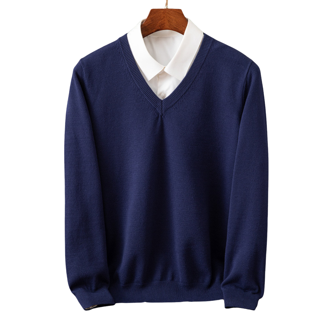 OLIVIER ROSSI PARIS | PULL V-NECK EN PUR POUR HOMMES