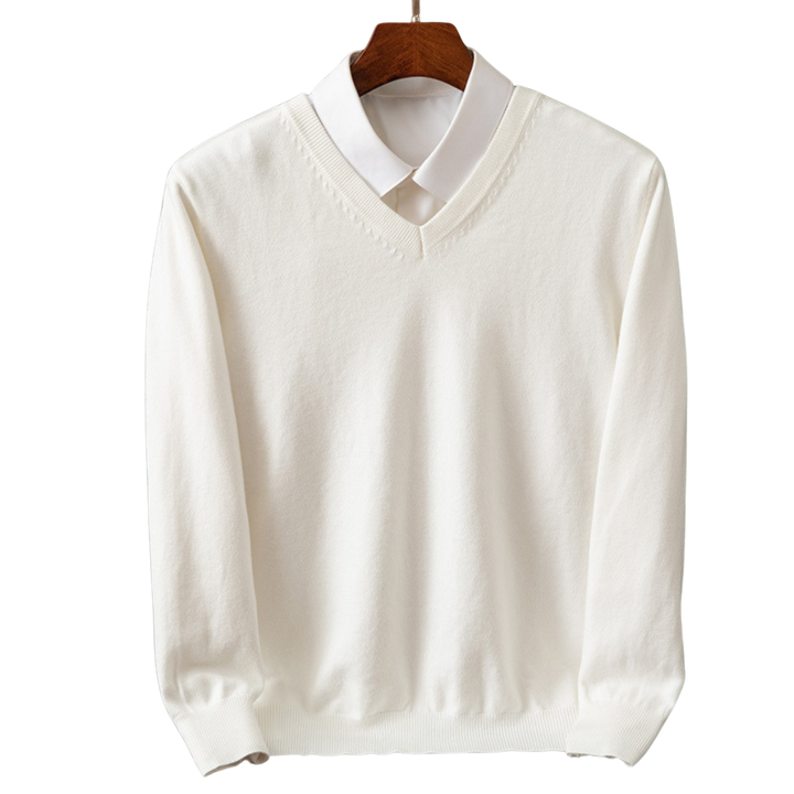 OLIVIER ROSSI PARIS | PULL V-NECK EN PUR POUR HOMMES