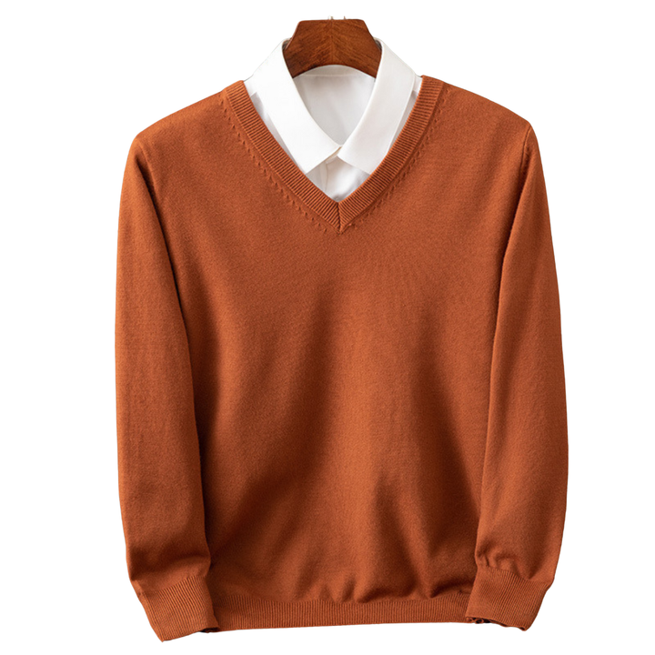 OLIVIER ROSSI PARIS | PULL V-NECK EN PUR POUR HOMMES