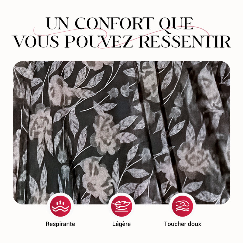 Vente chaude 58% de réduction | Robe imprimée à col V hors épaule pour femmes