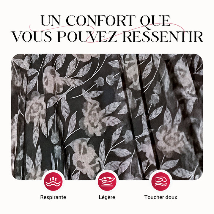 Vente chaude 58% de réduction | Robe imprimée à col V hors épaule pour femmes