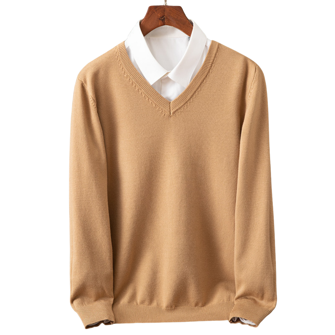 OLIVIER ROSSI PARIS | PULL V-NECK EN PUR POUR HOMMES