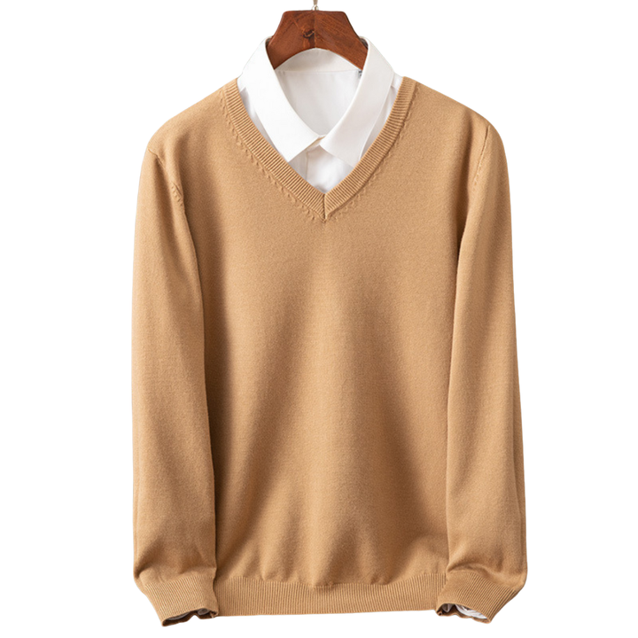 OLIVIER ROSSI PARIS | PULL V-NECK EN PUR POUR HOMMES