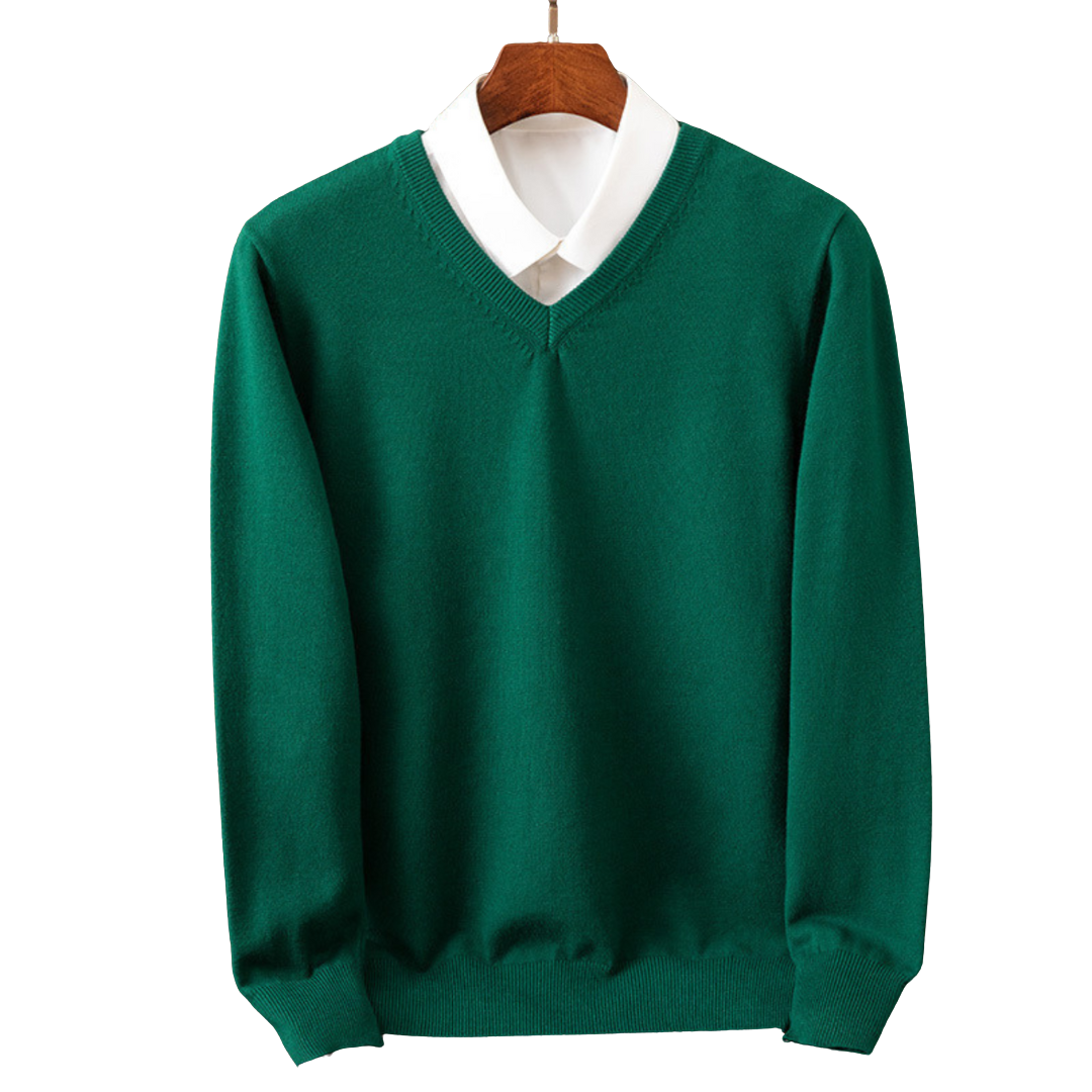 OLIVIER ROSSI PARIS | PULL V-NECK EN PUR POUR HOMMES