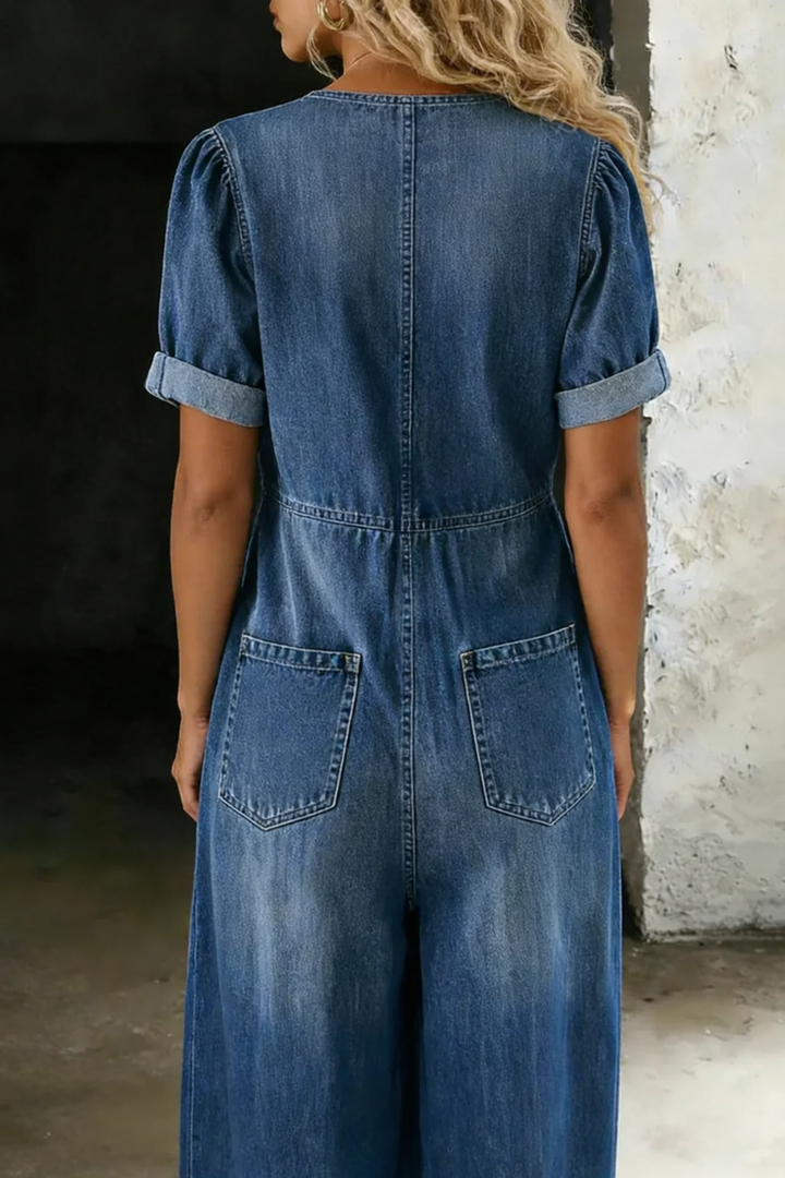Maya™ · Combinaison Denim Col V