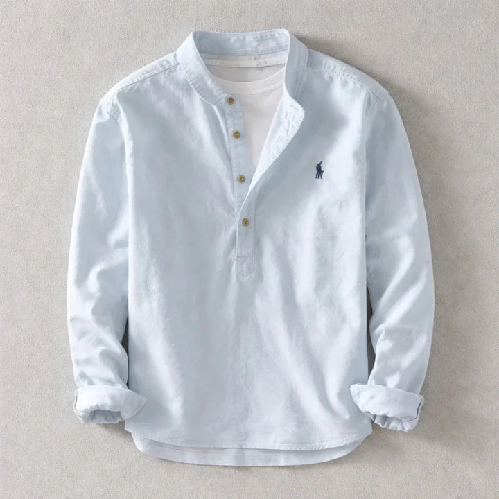 OLIVIER ROSSI PARIS | Chemise Henley Homme en Lin Japonais