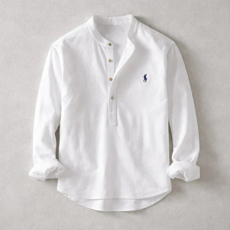 OLIVIER ROSSI PARIS | Chemise Henley Homme en Lin Japonais