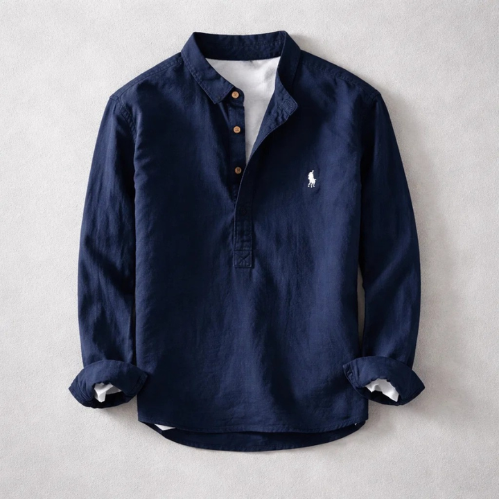 OLIVIER ROSSI PARIS | Chemise Henley Homme en Lin Japonais