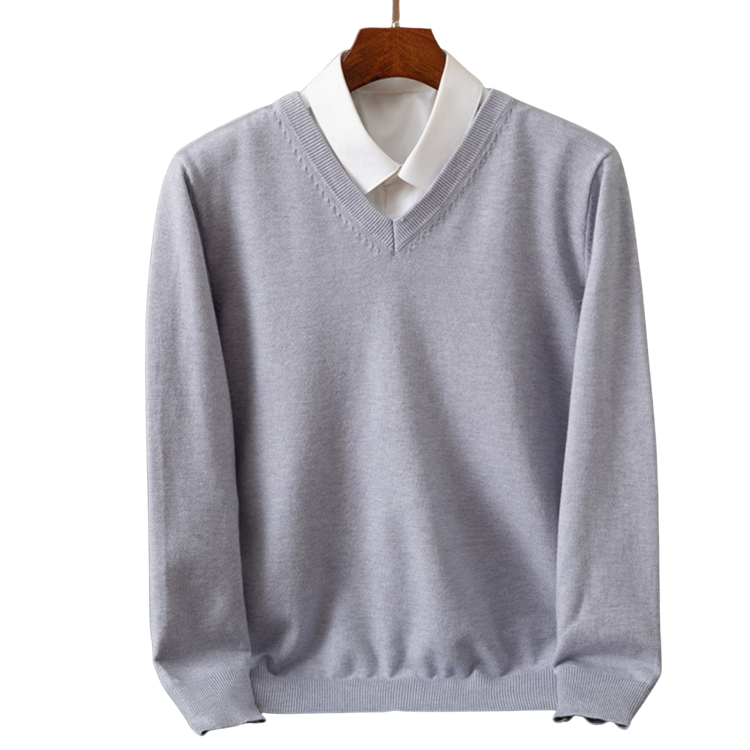 OLIVIER ROSSI PARIS | PULL V-NECK EN PUR POUR HOMMES