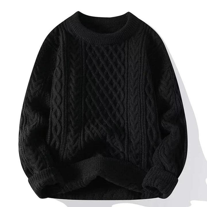 OLIVIER ROSSI PARIS | Pull Homme Maille Torsadée – Sweater Laine Col Rond Automne Hiver