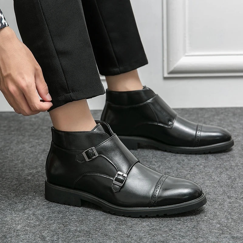 Parker | Bottes à Double Boucle en Cuir Synthétique