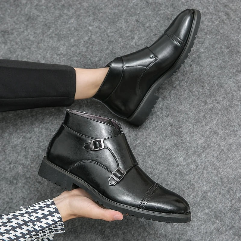 Parker | Bottes à Double Boucle en Cuir Synthétique